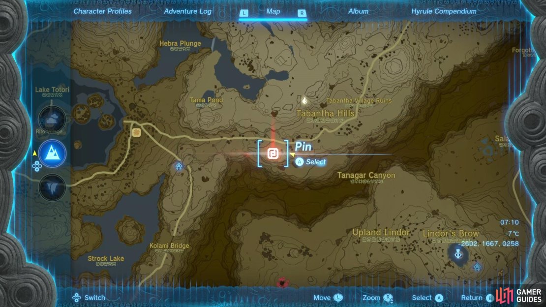 The cabin can be found just northwest of Tanagar Canyon