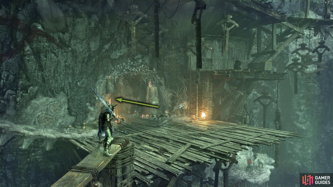At the top of the beam, drop onto the platform below and go inside the doorway. Beware of the Smashy Spiker inside.