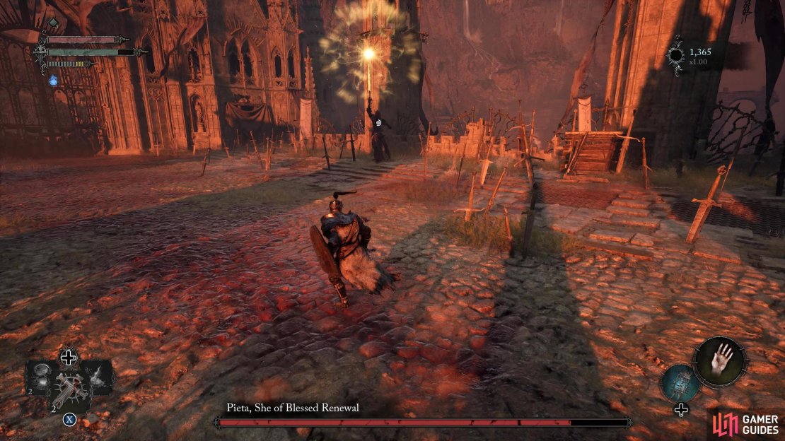 Radiant Beam 1: Pieta will raise her sword hand which will glow brightly.