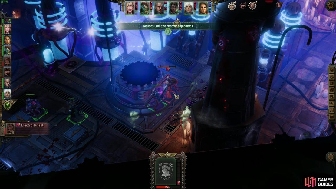 Your task is to defeat the Electro Priests and extend the countdown by one turn. Defeat them all, and you stop the sabotage.