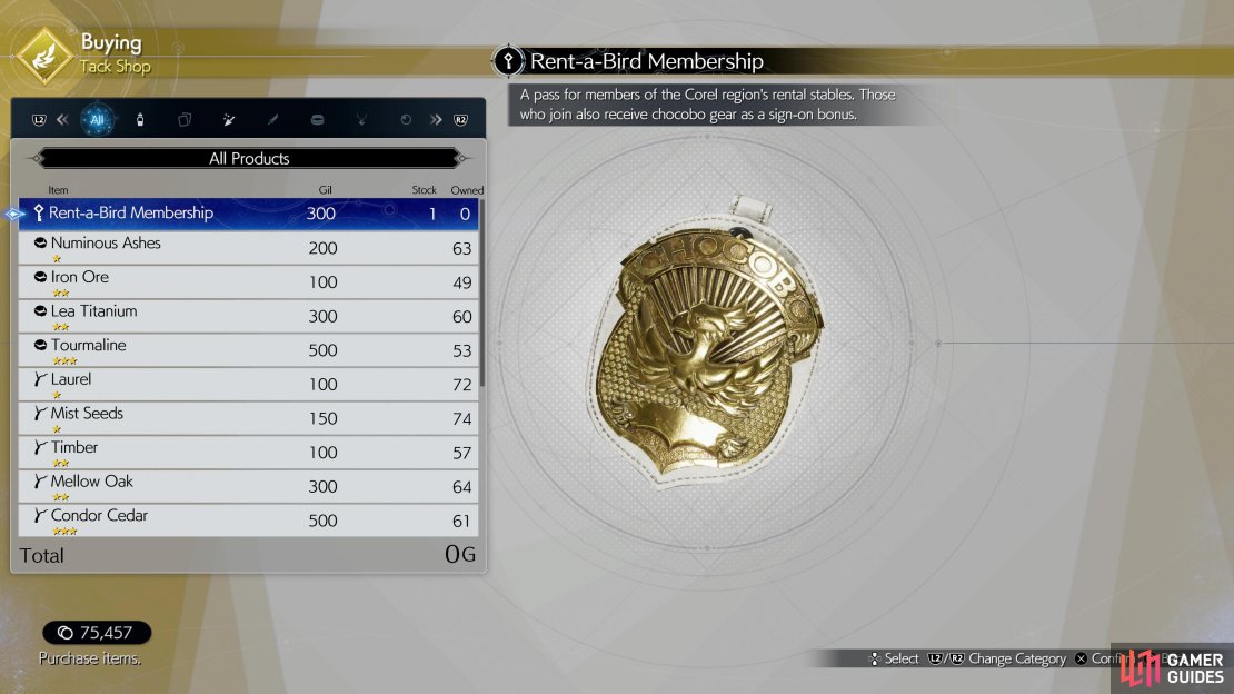To get a Corel Chocobo you must either buy a Rent-a-Bird Membership for 300 gil,
