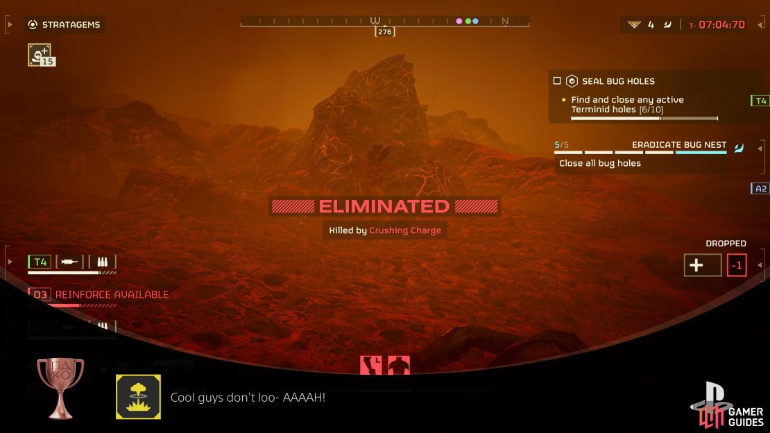 The Cool Guys Don’t Loo-AAAH! Achievement requires you to fly 25 meters from the shockwave of an explosion