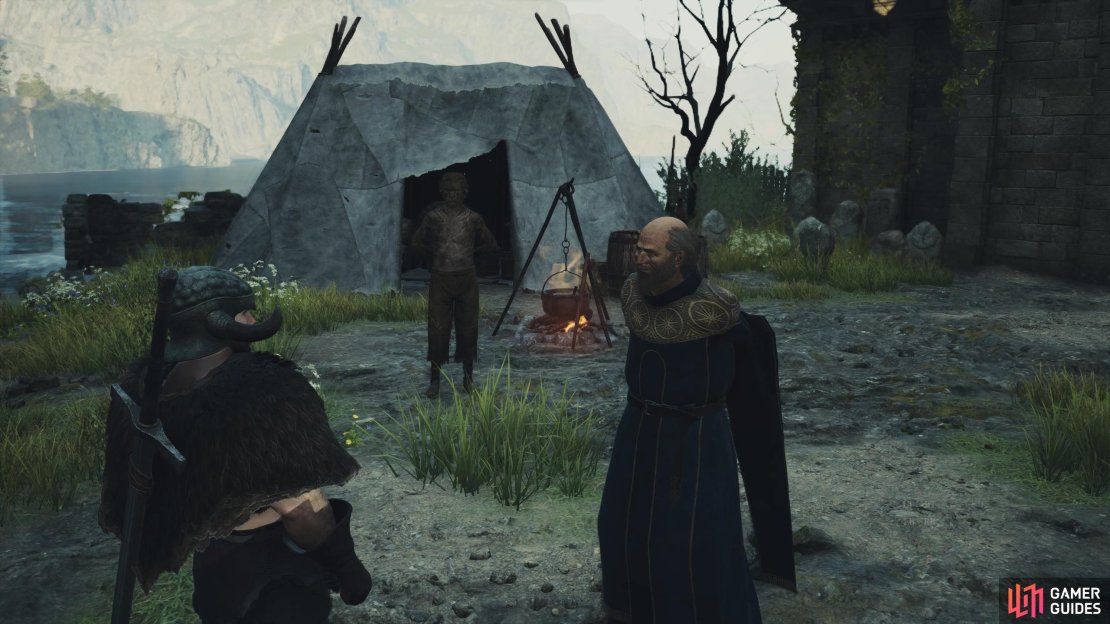 Kendrick will offer you The Heel of History quest after you’ve given him some gold and food.