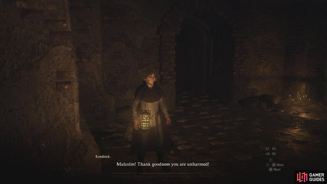 As you head deeper into the Vault, you’ll get a scene showing you an unharmed Malcolm.