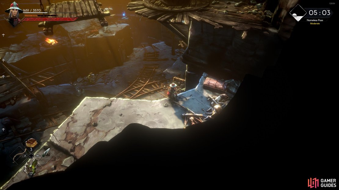 This chest is on the raised platform east of the Quarry Whisper.