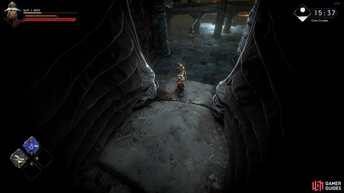 Take out the Knight from the raised platform with ranged attacks if you can.