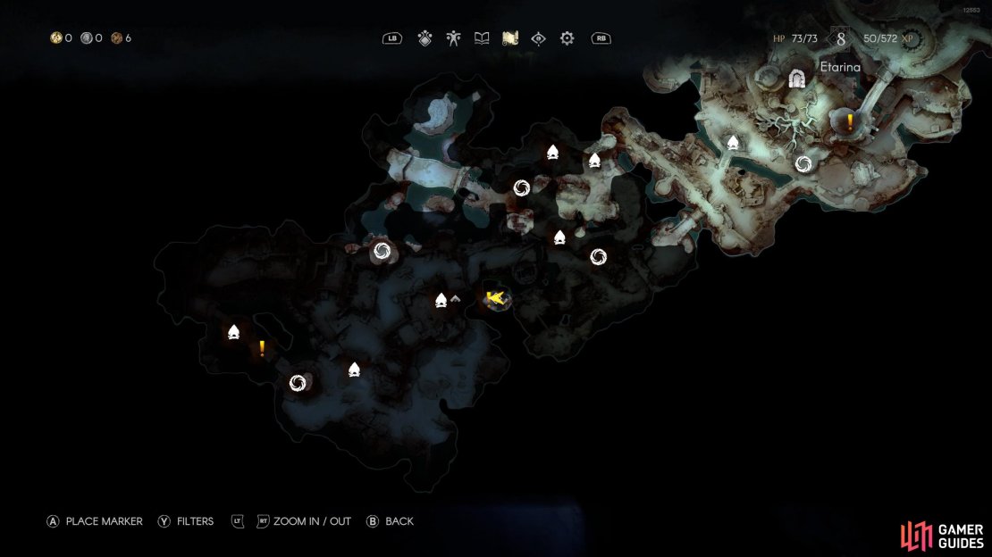 The Black Trench is in Mariner’s Keep, west of Sacrament.