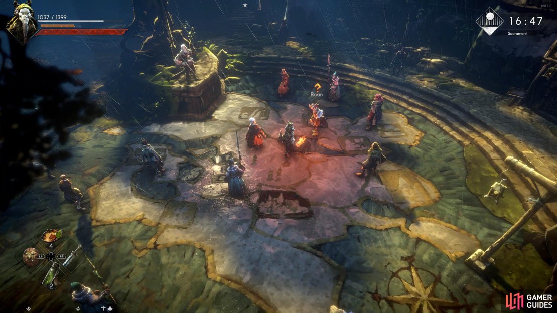 Speak to Roan in the same area with the War Room and Danos.