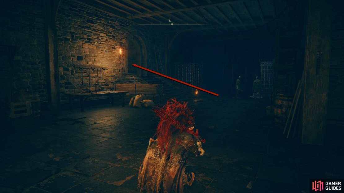 There are four enemies in this area. Two at the end, and two in the door to the left.