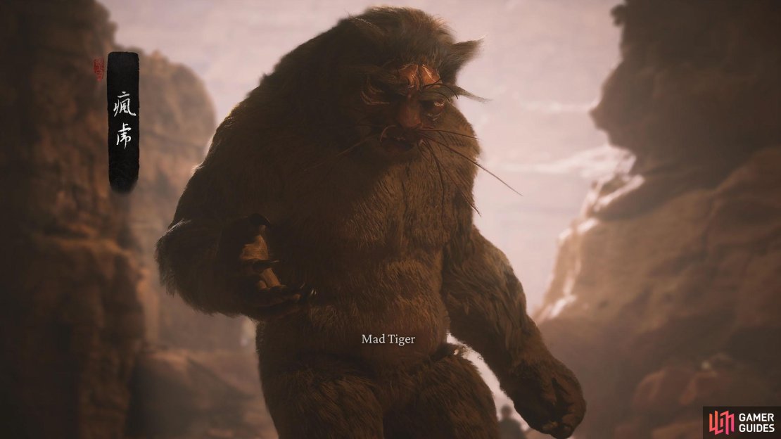 The Mad Tiger is an aggressive fighter who has a tendency to slam boulders down on you.