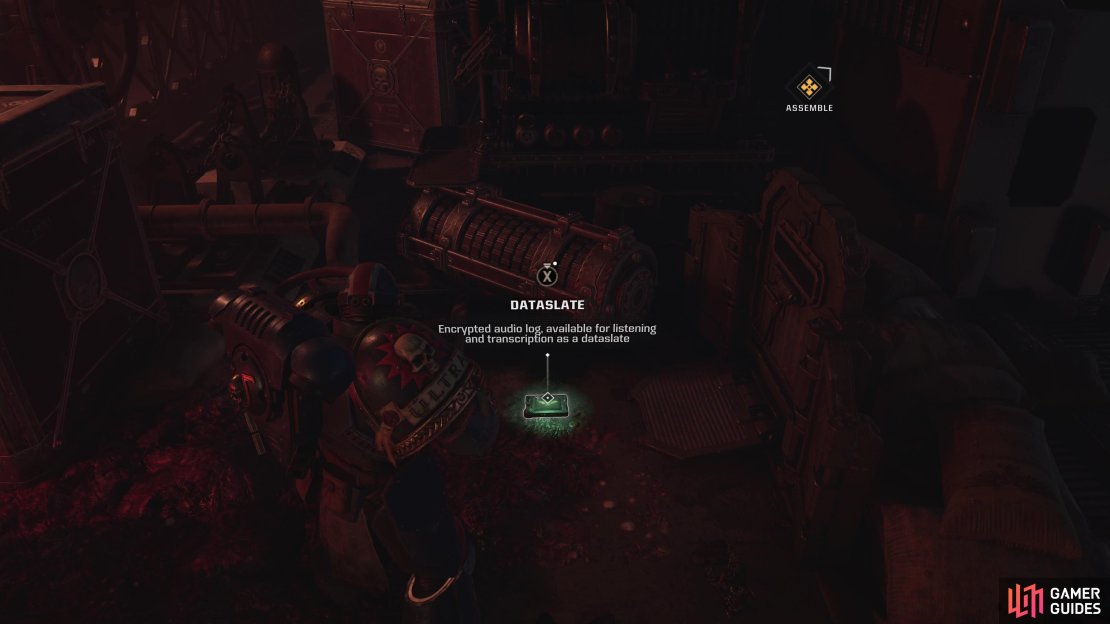 The second Dataslate can be found shortly after entering the Mechanicus Facility.