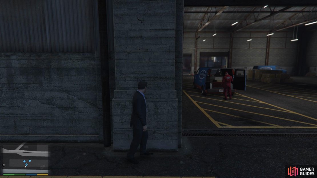 Takedown that guy and steal the van