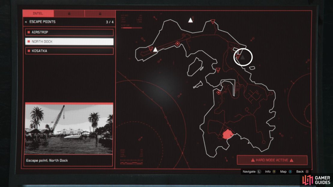 North Dock Escape Point Location. 