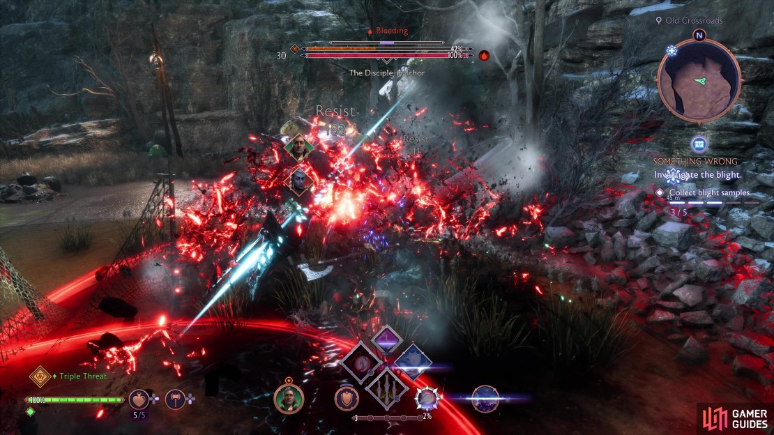It can toss Blight Bombs that explode in an AoE around its final position.