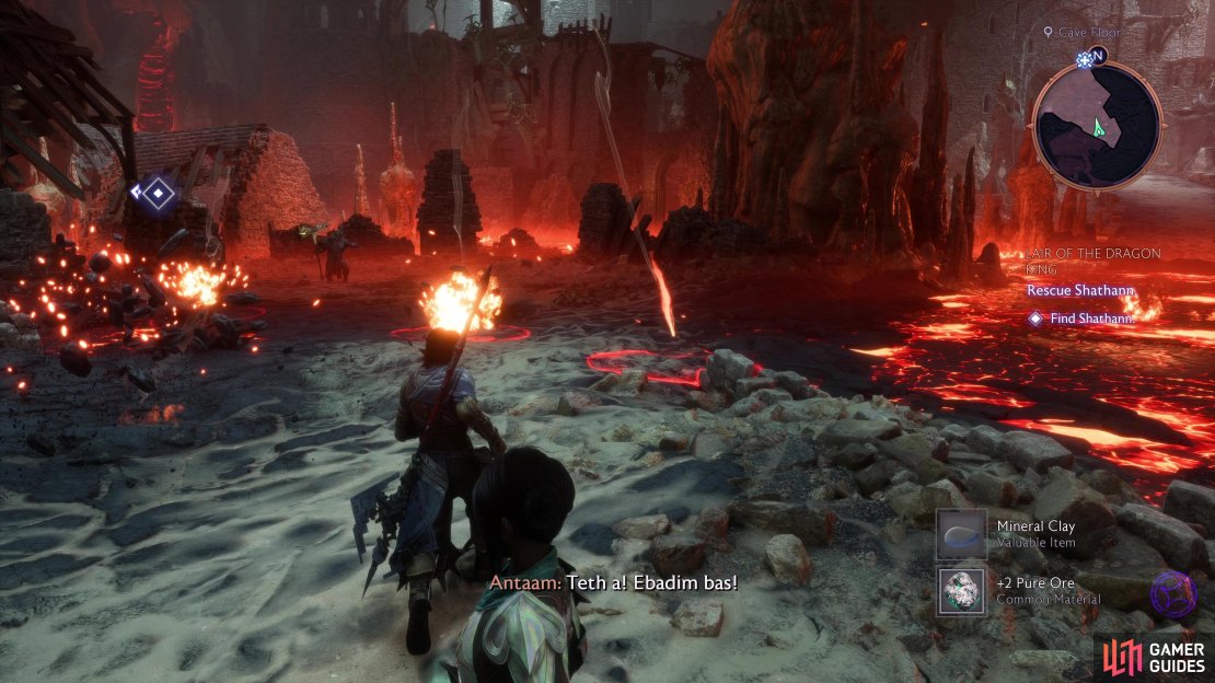 Beware of the fireballs when on the cave floor.