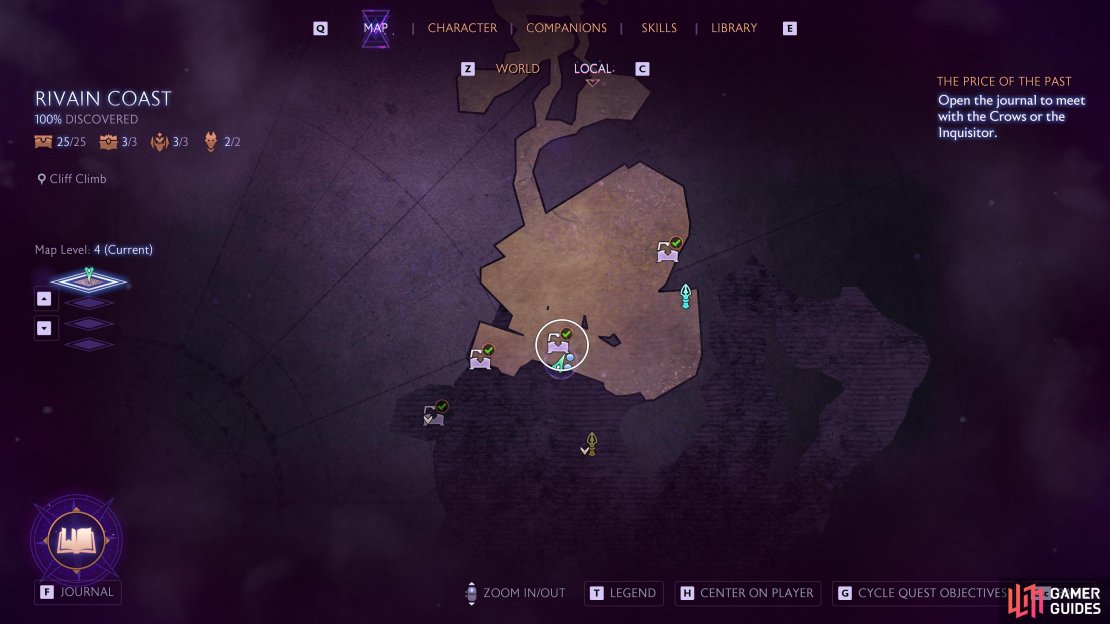 Head to the Cliff Climb Beacon for the next chest.