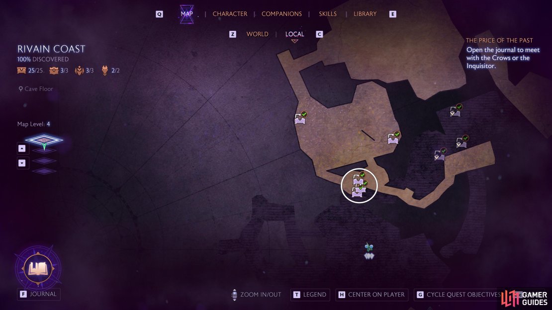 You will find the statue puzzle for these final chests at the top of the Lava Caves.