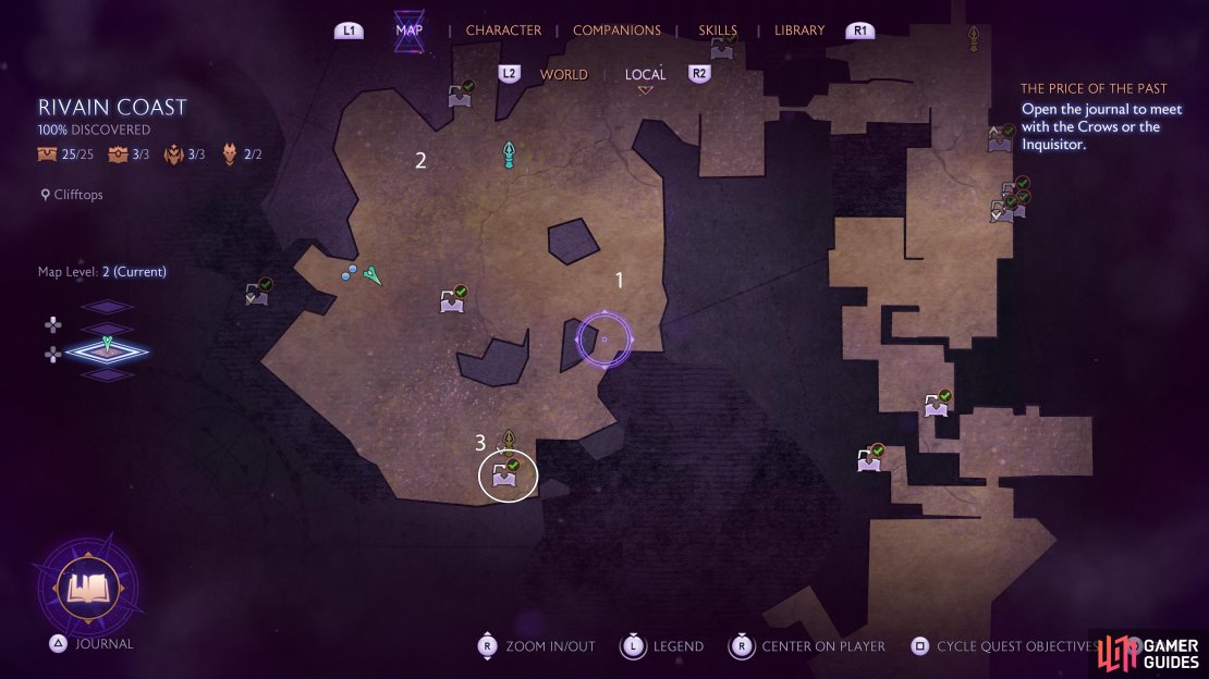 You’ll need to solve a Brazier puzzle to open this door, the numbers on this map shows you the order to light them in.