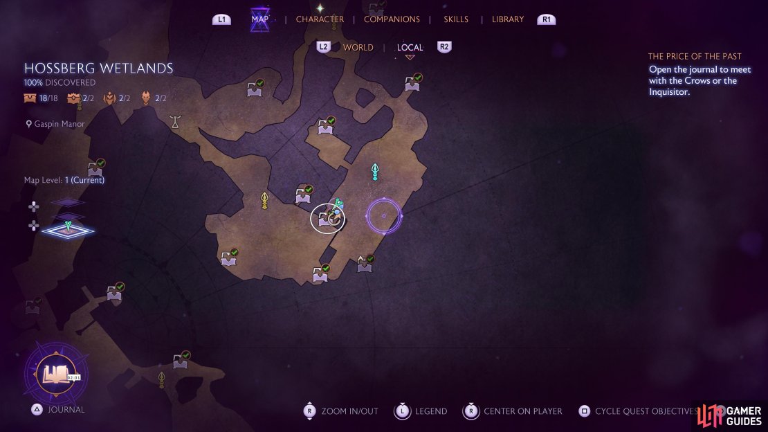 This is the easiest of the three Gaspin Manor chests to find.