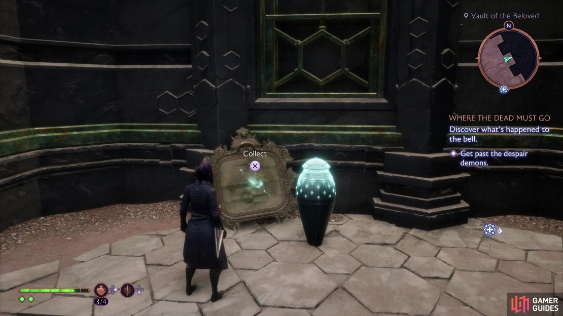 Grab the Ancient Illustration memento in the Vault of the Beloved,