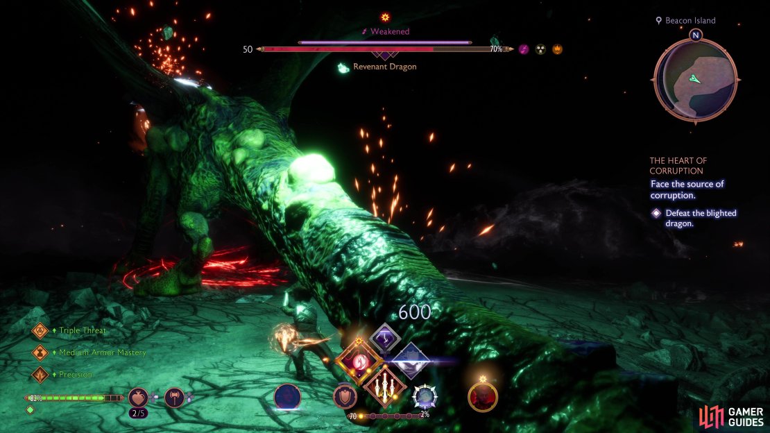 The Revenant Dragon can clad the area in darkness, making it tough to avoid its attacks.