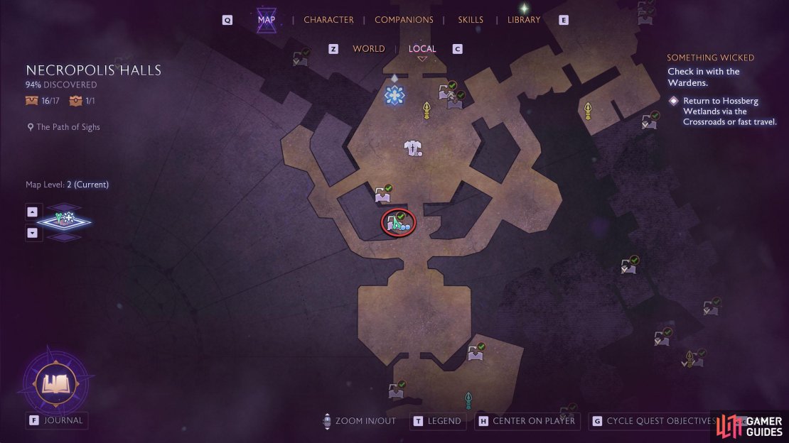 You’ll find this chest when you enter The Path of Sighs from the Spectral Court area.