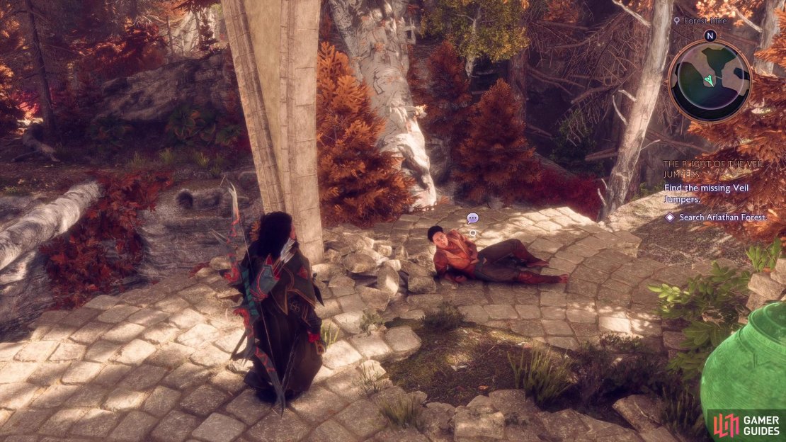 The first veil jumper can be found in the Forest Mire.