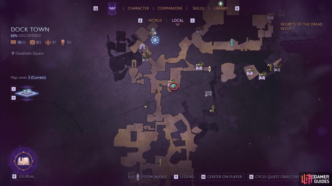 From the Shadow Dragon’s hideout, go south and then east.