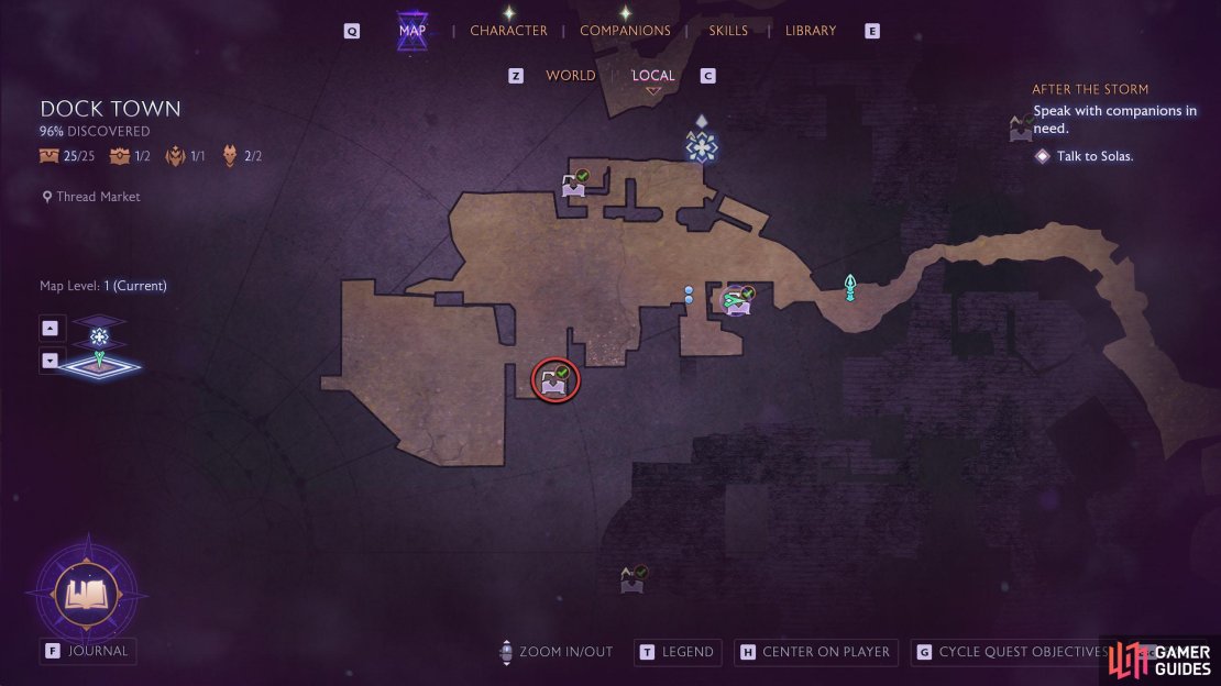 The final Thread Market Chest is west of the last one.