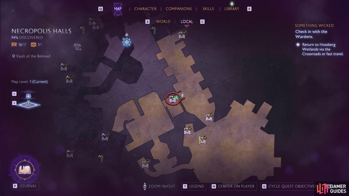 You’ll find this chest along the path during the “Where the Dead Must Go” main story quest.
