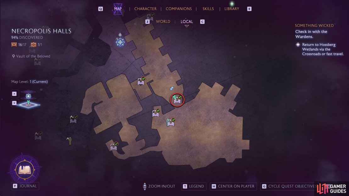 After completing the candle puzzle, teleport to The Memorial Gardens Beacon and head north.