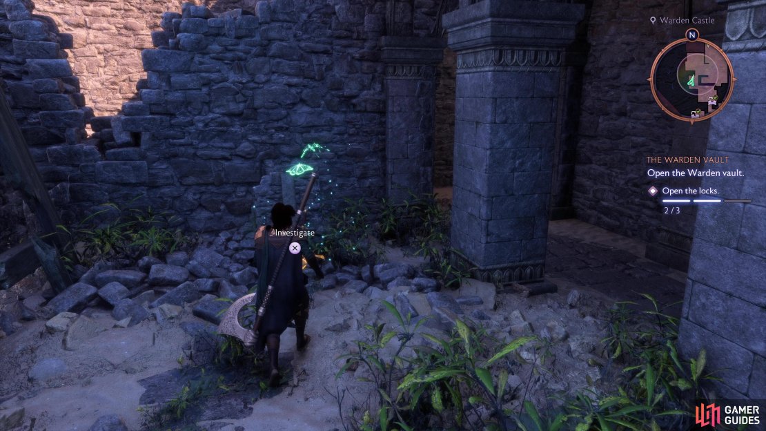 Find the first corpse by heading south from the main chamber.
