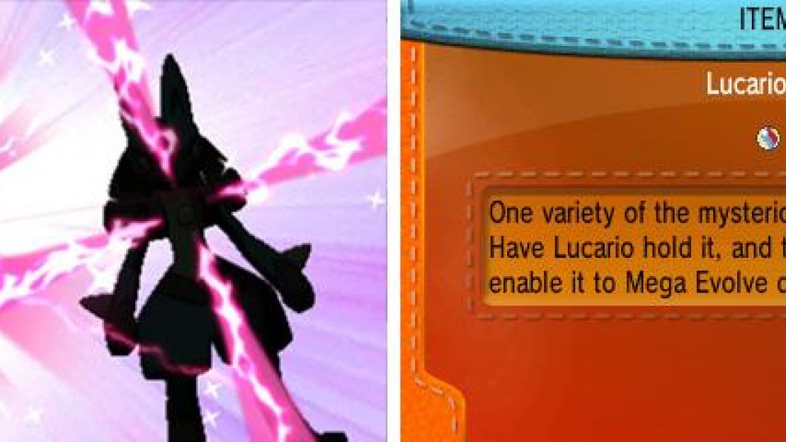 Korrina’s Lucario comes with Lucarionite, meaning it’s ready to Mega Evolve from the bat!