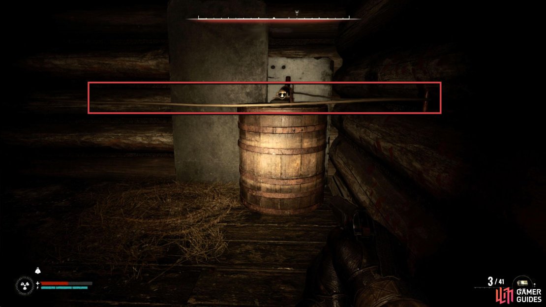 Make your way to the top of the Old Mill while disarming the traps along the way. The first trap will at the top of the first set of stairs.