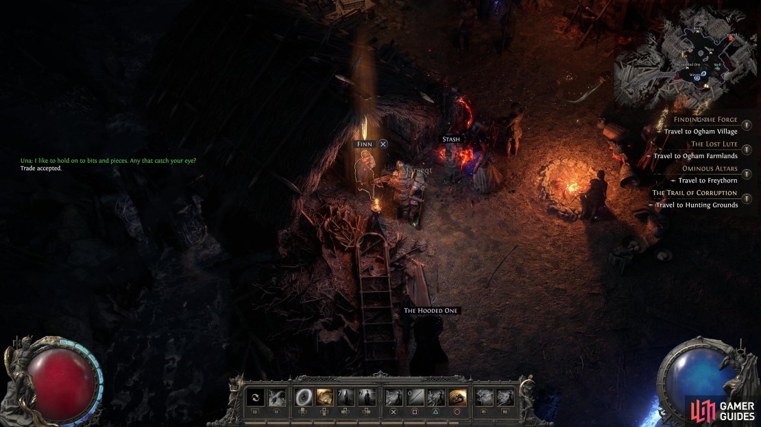 Speak to Finn at the Clearfell Encampment to begin the Ominous Altars quest.