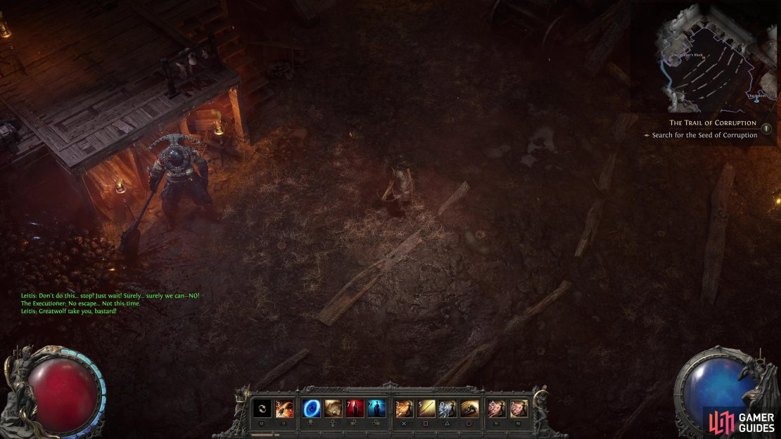 The Executioner is a boss in the Trail of Corruption quest in Act 1 of Path of Exile 2.