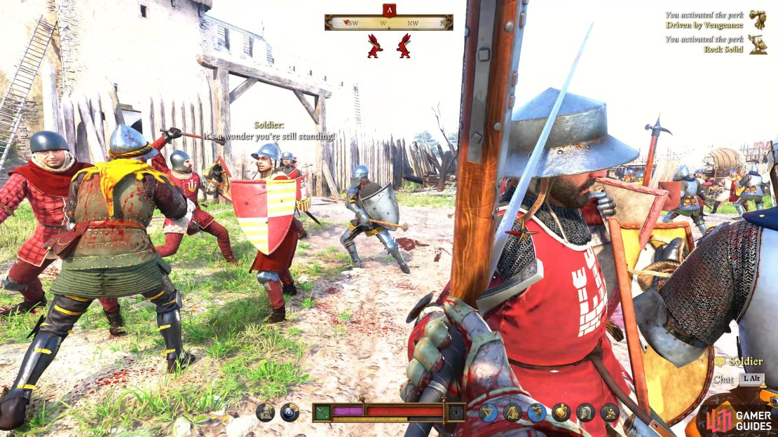 Let your allies initiate combat and attack the Praguers from behind.