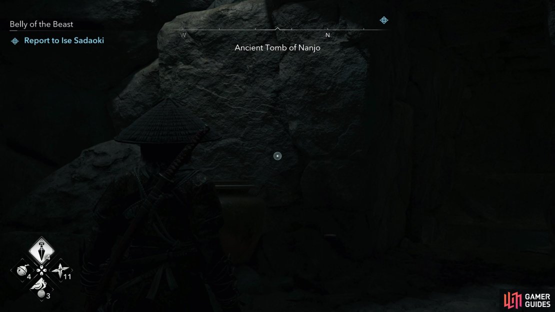Use your Observe ability to spot the white objective marker to the north,