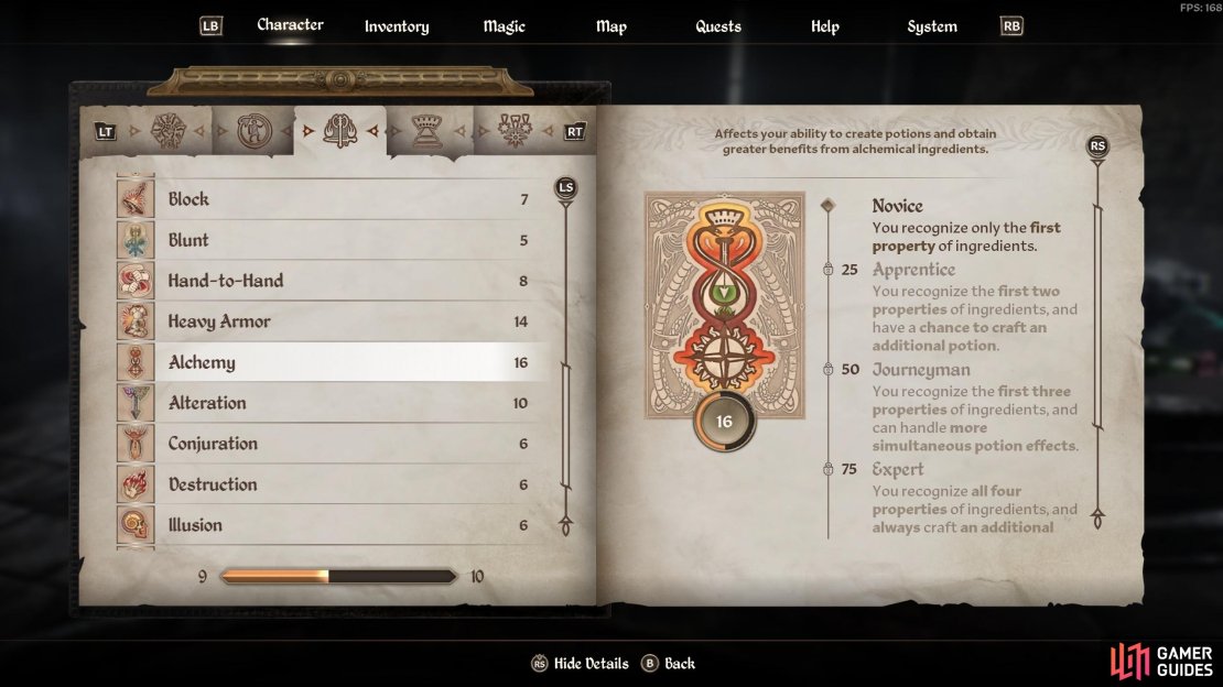 Level up your Alchemy to understand ingredients better.