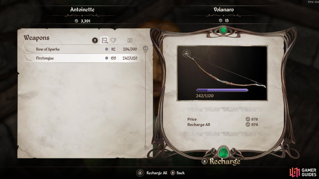 You can pay a vendor to recharge your weapons at a steep cost.