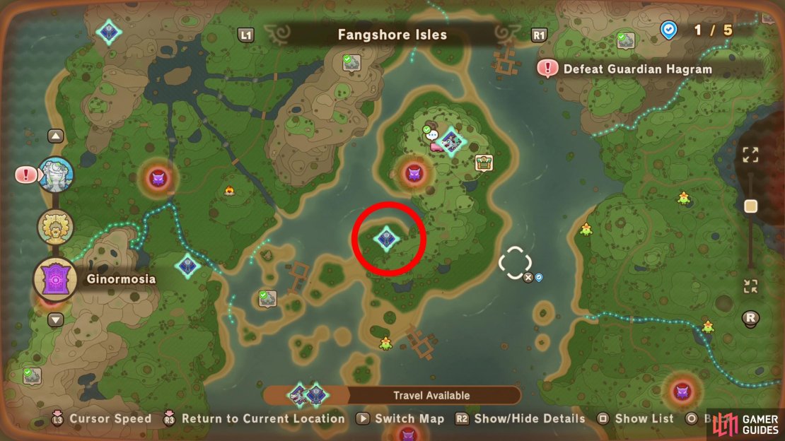 The location of Googleph’s Tower on the map.