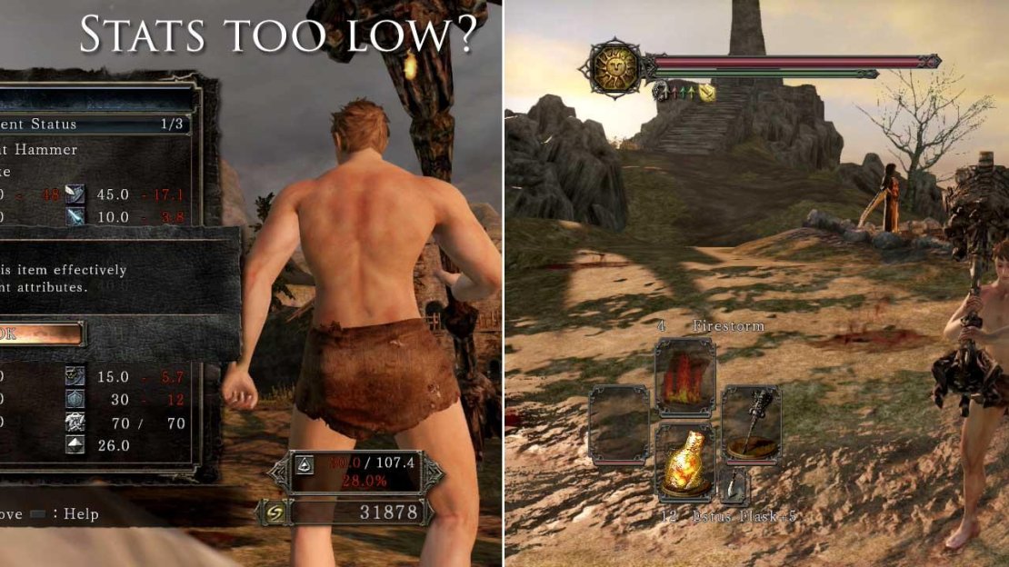 If you don’t have enough STR to wield it one-handed then try holding it with two!