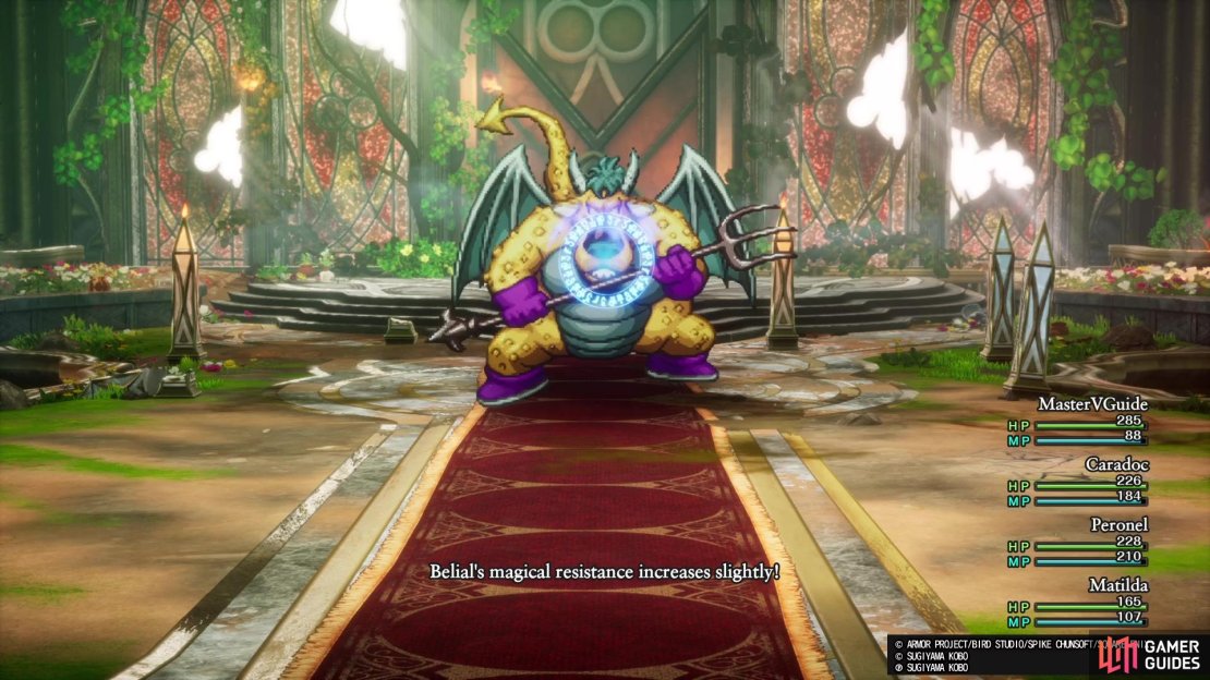 Belial can cast both Magic Barrier and Buff on himself, but you can’t do anything about it.