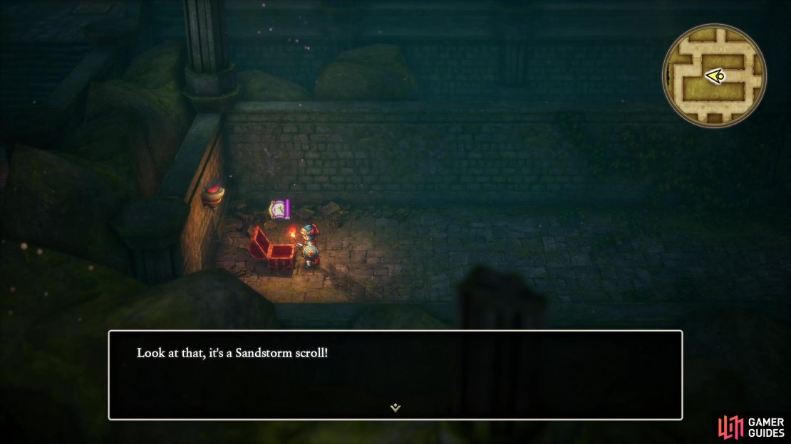 Make sure you pick up the Sandstorm Scroll on the first level.