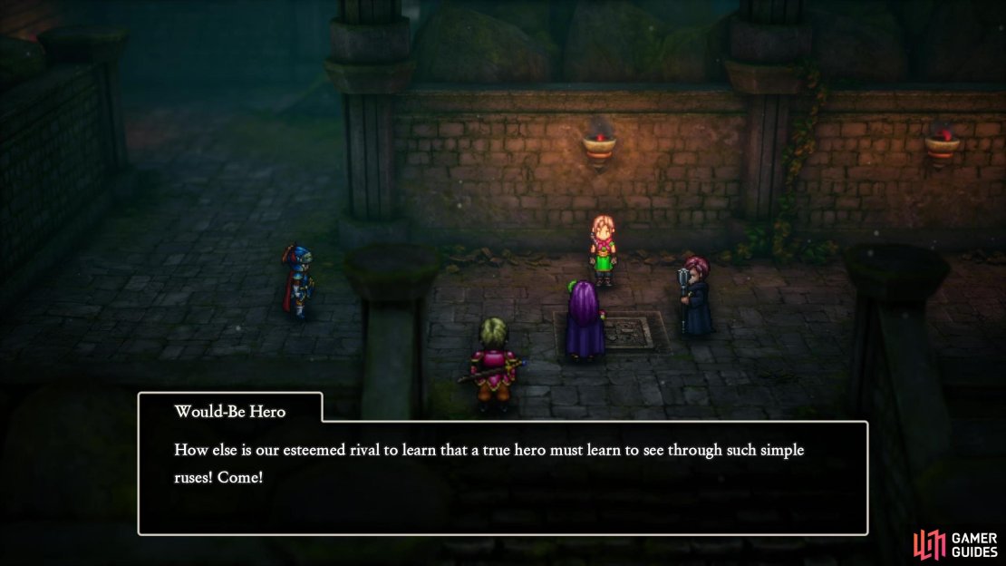 You’ll encounter some duplicitous would-be heroes when you enter Erdrick’s Hollow, but fortunately they’re not serious rivals.