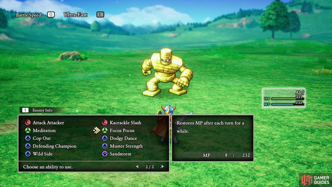 Under certain conditions, like having less than 50% of your maximum HP or being under the effect of Reheal or Focus Pocus, you’ll be able to use souped-up skills.