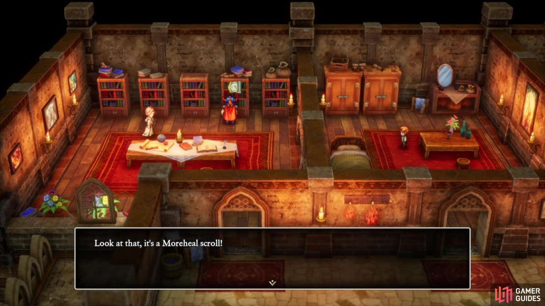 What you don’t get from leveling up you’ll need to get from Special Scrolls, which can be found in bookshelves,
