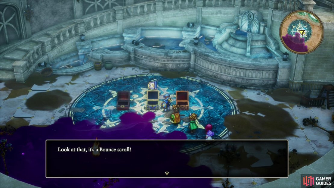 Return to Moonbrooke to pick up a Bounce Scroll.