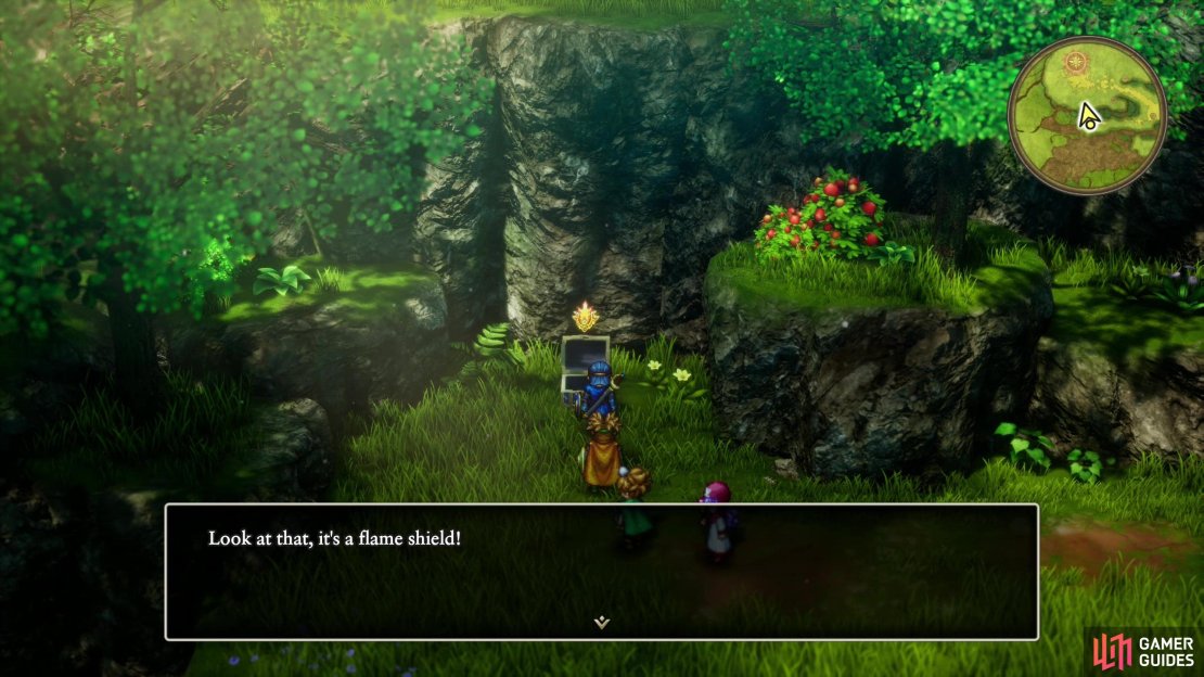 Fittingly enough, you can find a Shield of Flames in the Shrine of Flames.