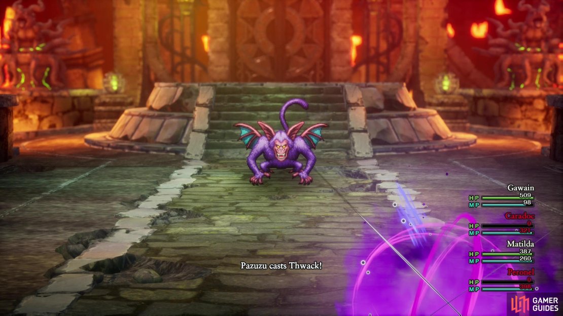 Pazuzu has numerous spells at his disposal, including Thwack - a little bad luck here and you’re reloading.